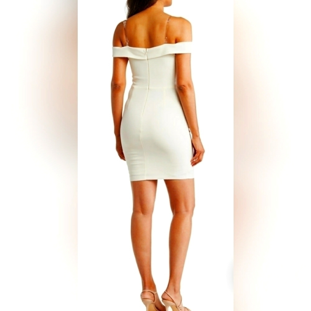 BEBE - Off the Shoulder Body-Con Dress (Size Large) - Picture 2 of 3